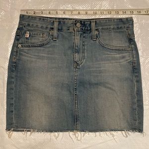 Womens vintage Adriano Goldshmied denim skirt Size 30 inch waist & 8 inch inseam